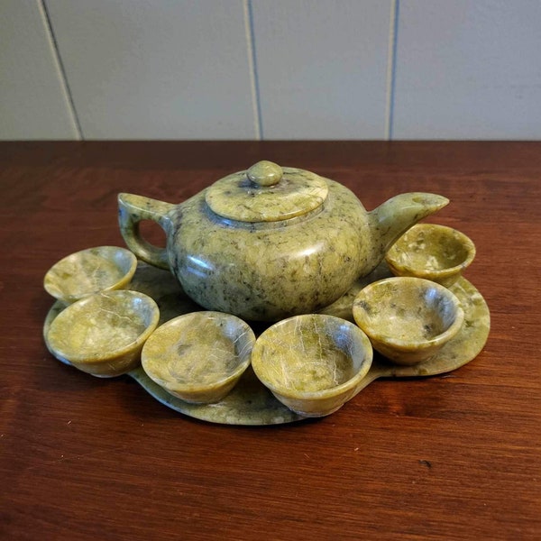Vintage Jade Tea Set Etsy