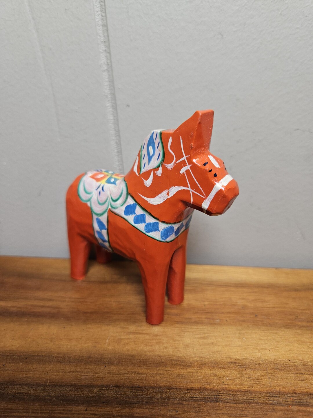 Swedish Dala Horse Vintage Swedish Grannas Olsson Red Hand Painted