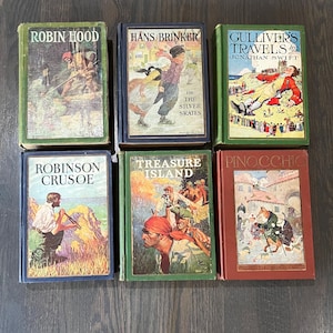 Classic Hardcover Children’s Novels Vintage Six Book Set - 1923-1930