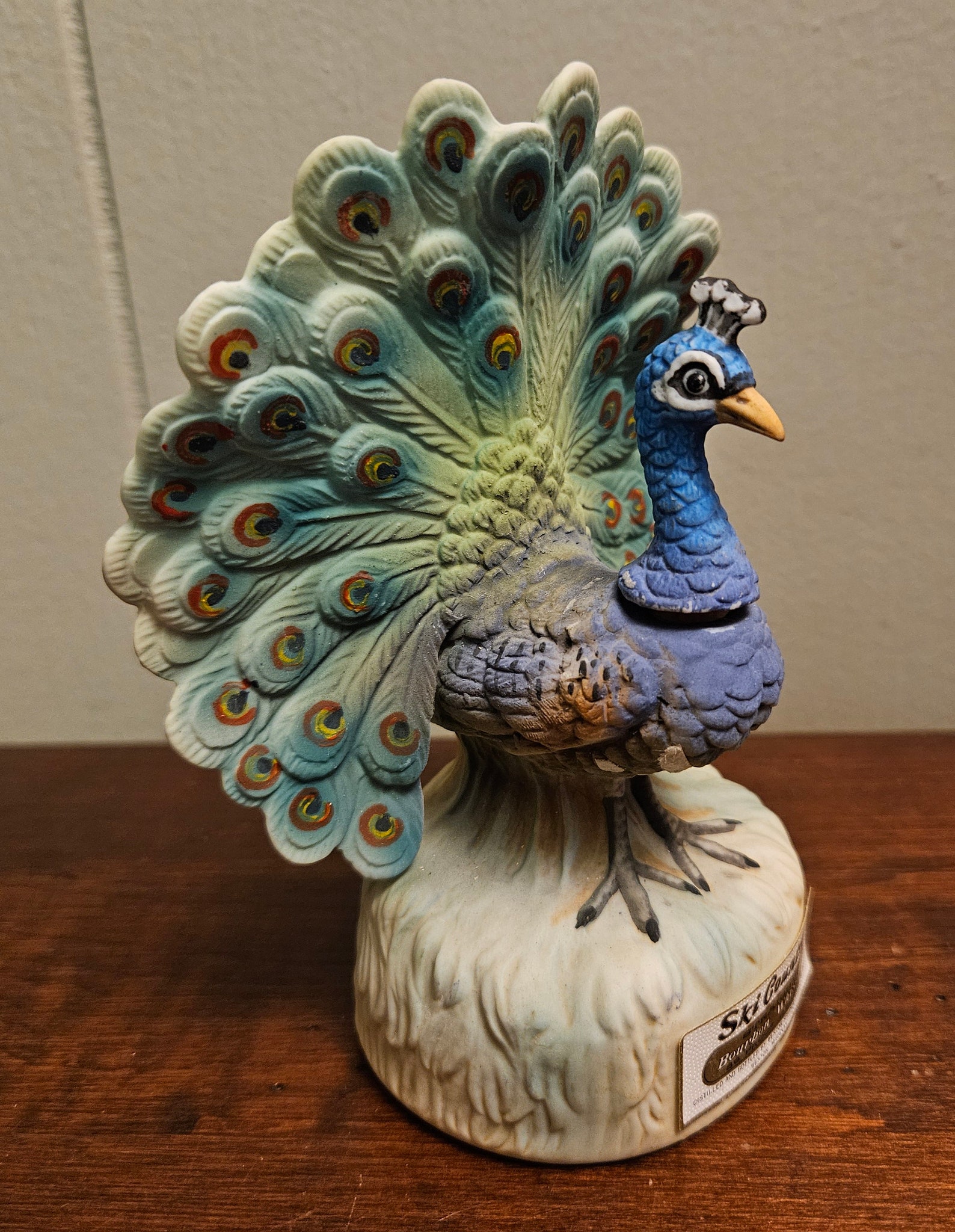 Ski Country Limited Edition Bourbon Whiskey Hand Painted Peacock ...