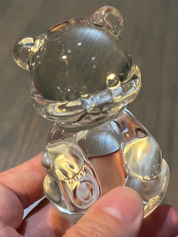 Fenton Art Glass Hand Crafted Bear - Clear 3.5” - Etsy
