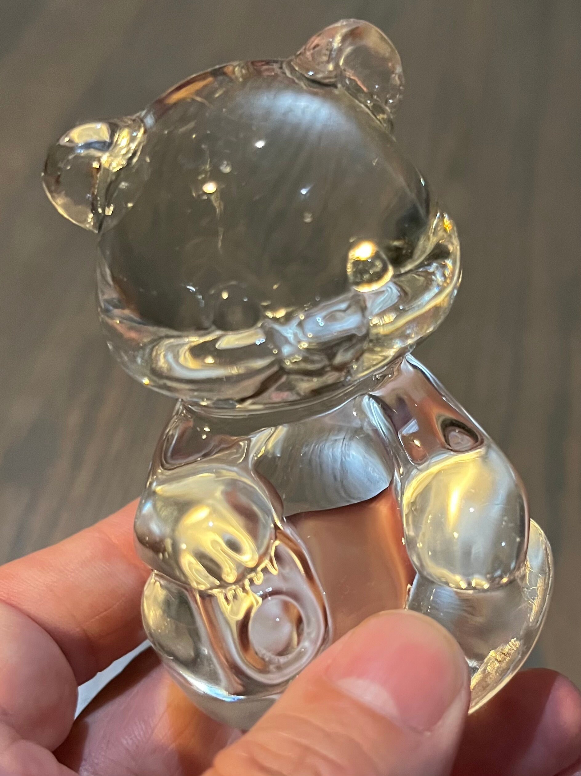 Fenton Art Glass Hand Crafted Bear - Clear 3.5” - Etsy
