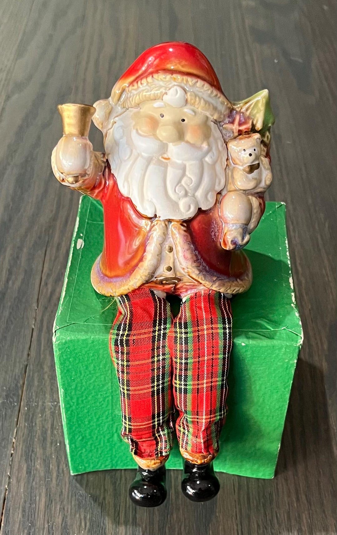 Shelf Sitting Vintage Ceramic Santa Claus - Christmas Decor - 4