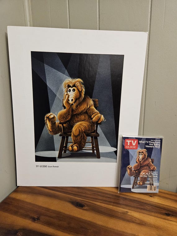 Rare Find! 1987 ALF Original TV Guide Cover Portrait Art - Aug 15