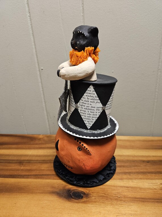 RARE Bethany Lowe Halloween Vintage Folk Art, Hand Painted Paper