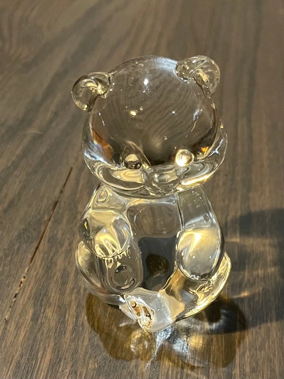 Fenton Art Glass 50th アニバーサリー ベア フェントン美品 Fenton Art Glass Hand Crafted Bear - Clear 3.5” - Etsy