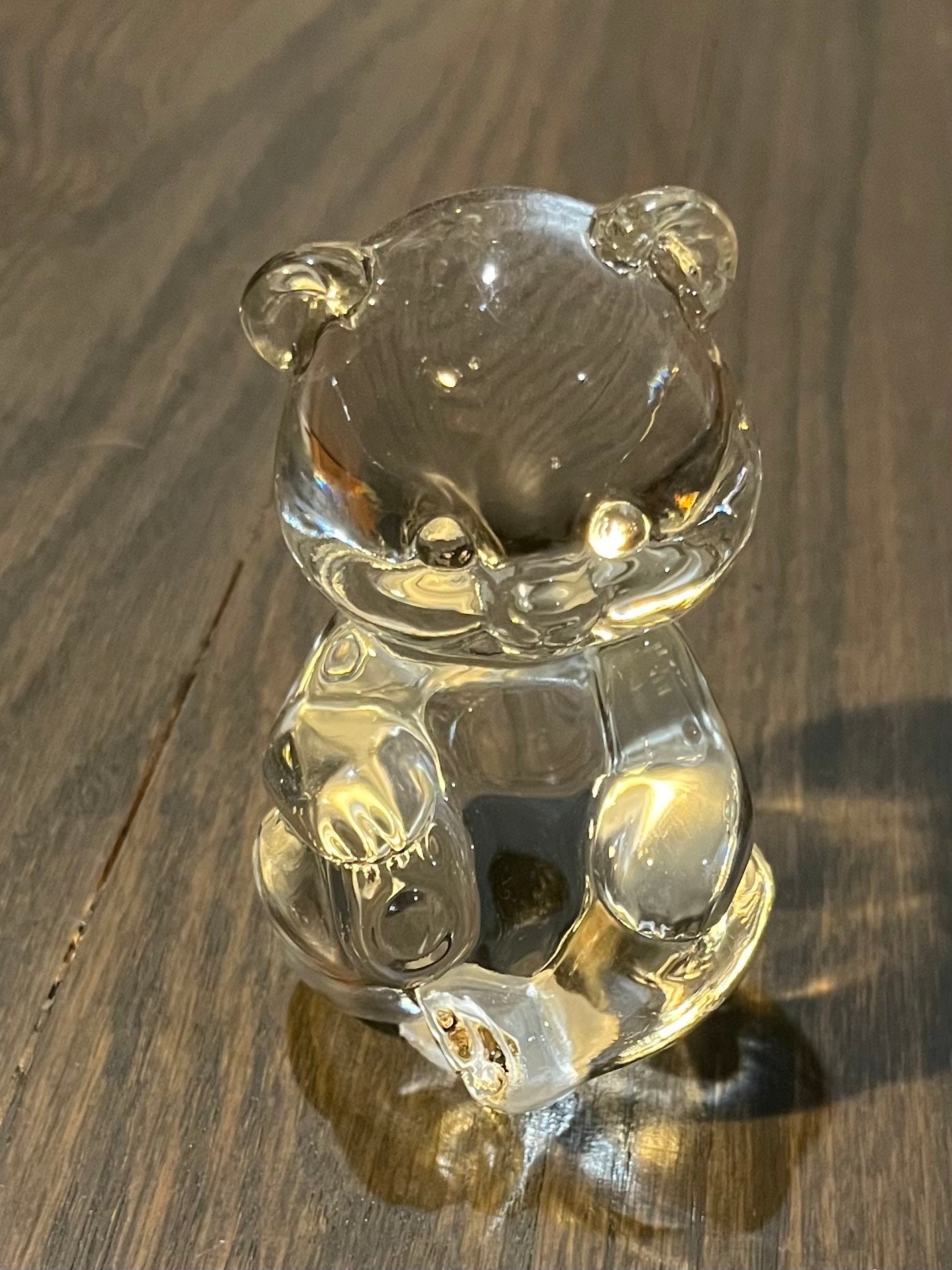 Fenton Art Glass Hand Crafted Bear - Clear 3.5” - Etsy