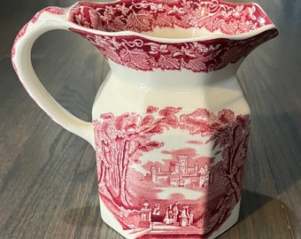 Mason’s Red Patent Ironstone China Pitcher, Vista England