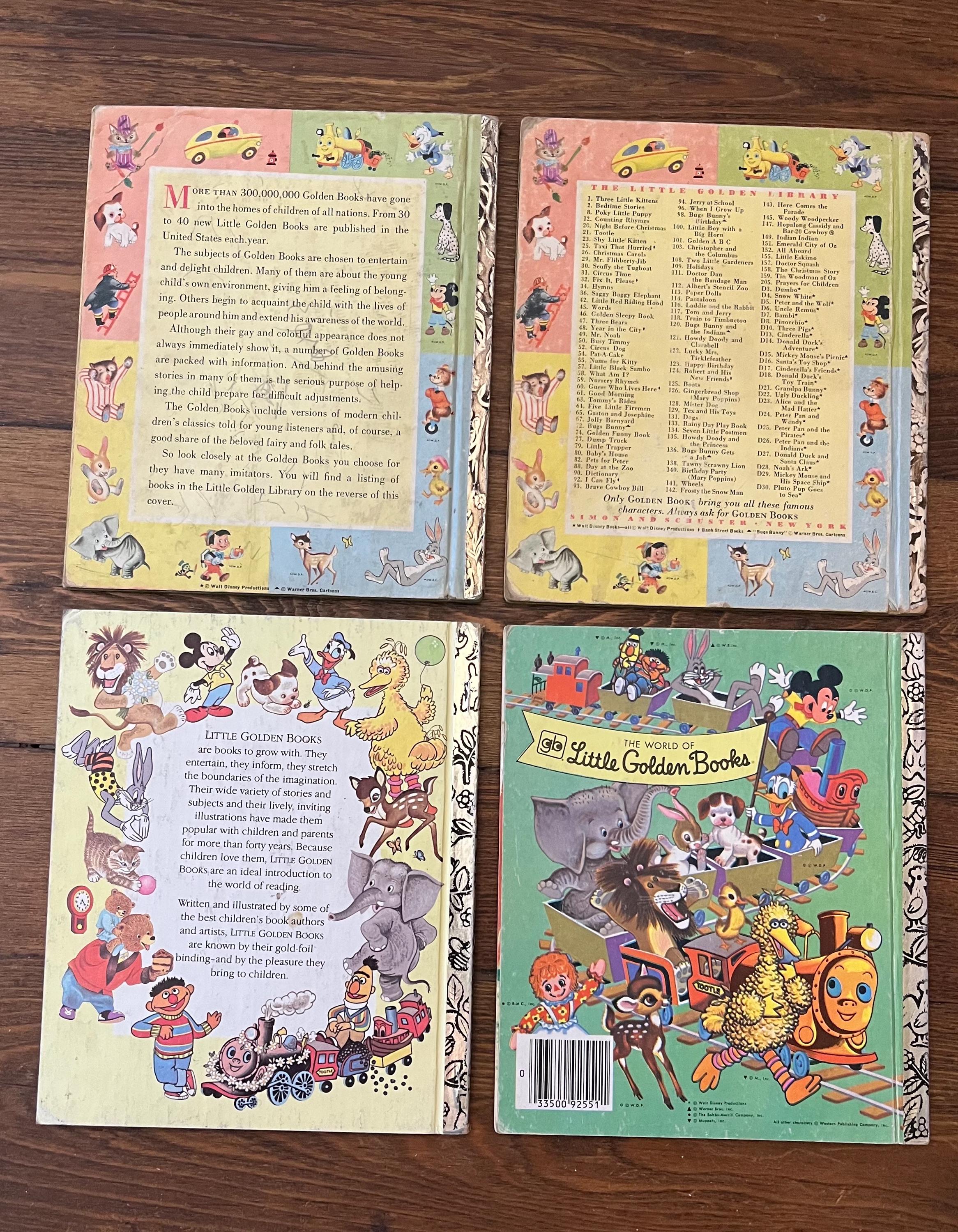 Little Golden Book Vintage Classic Children's Books (4 Books) Day