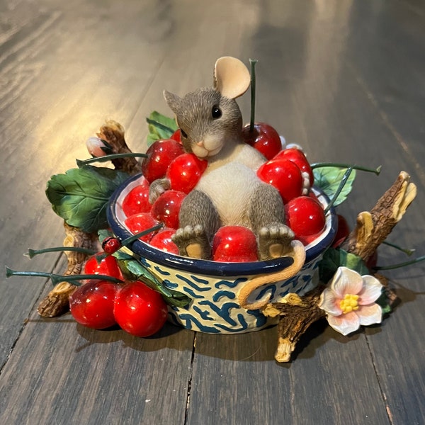 Charming Tails "Life Is A Bowl Full Of Cherries" Figurineby Fitz & Floyd