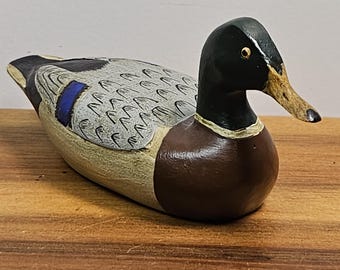Vintage Miniature Decoy - Walker Mallard Drake Duck by Big Sky