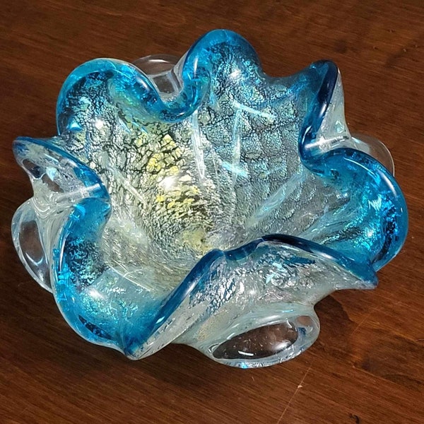 Murano Vintage 1960’s Glass Vide Poche Dish by Archimedes Seguso