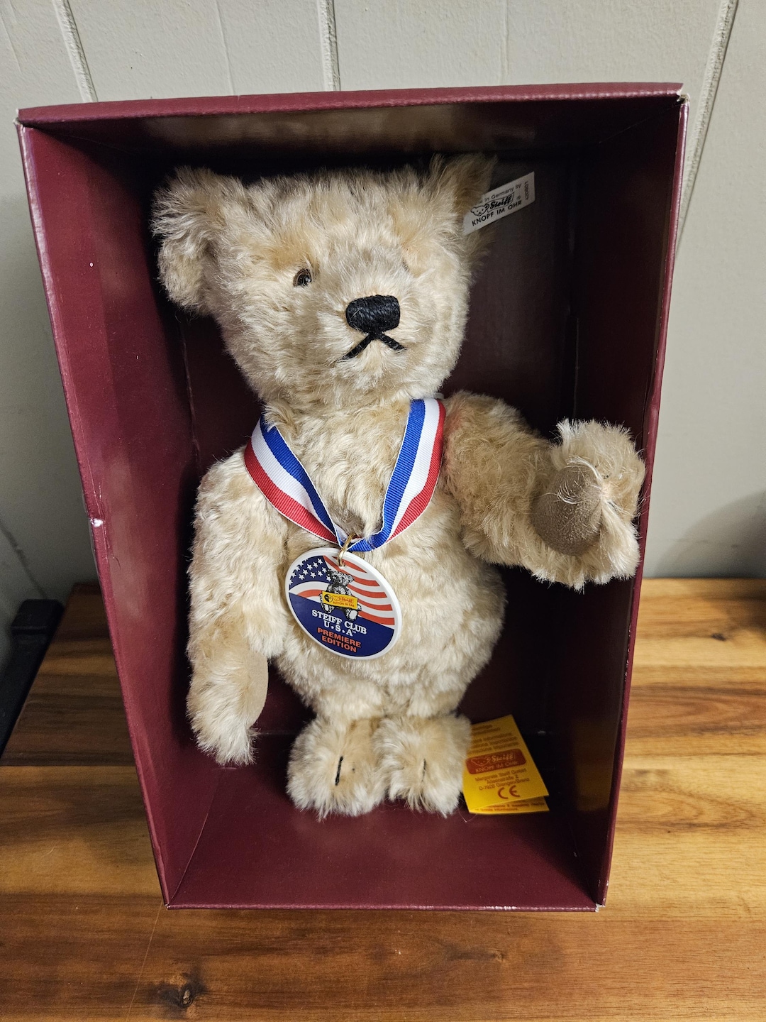 Mohair Steiff Club USA Sam Teddybear 28 Premier Edition Bear - 11