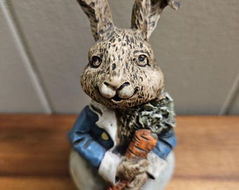 Bunny Rabbit in Topcoat With Carrot by Midwest - 2.5