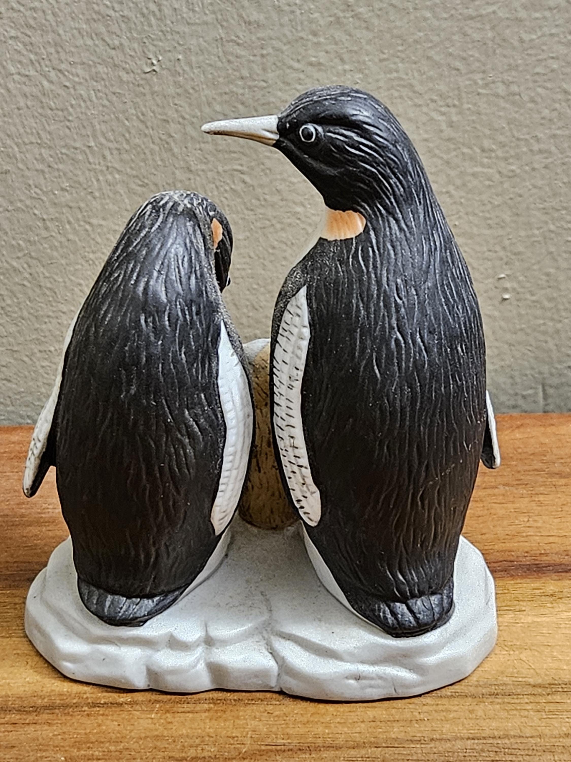 ヴィンテージ レフトン 磁器 ペンギン ファミリー (赤ちゃんと一緒