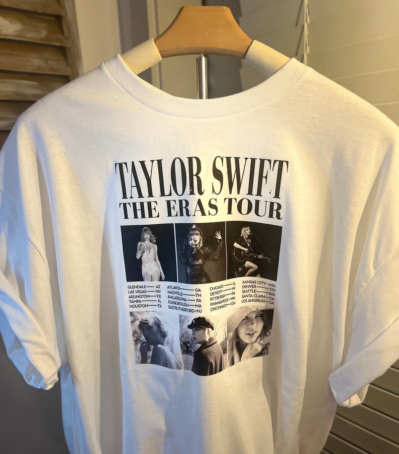 Black and White Taylor Swift the Eras Tshirt, Womens Tee Shirt, Swift ...