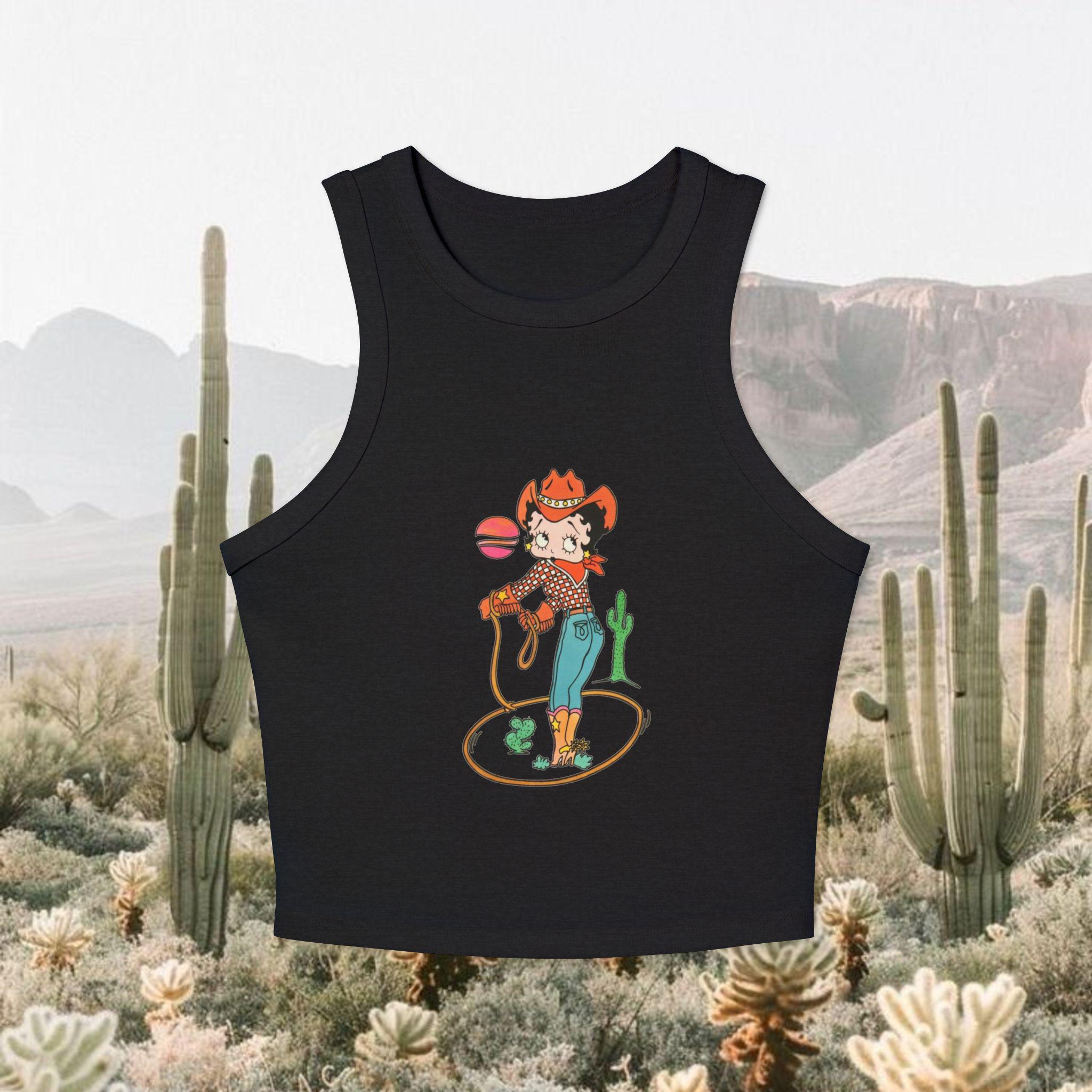 Women's Tank Top, Betty Boop Cowgirl Cute Going Out Top