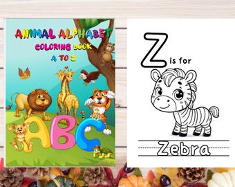 ABC Coloring Book: Baby's First Alphabet, Ages 2-5 (Digital Download)