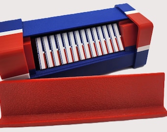 Dominican Republic Domino Set - Double Six Dominoes with Travel Case - Dominican Flag Dominos - 3D Printed - Quisqueya Game Night Gift