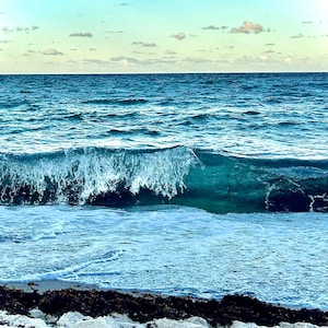 Miami beach sunset waves. American travel photography digital prints.
