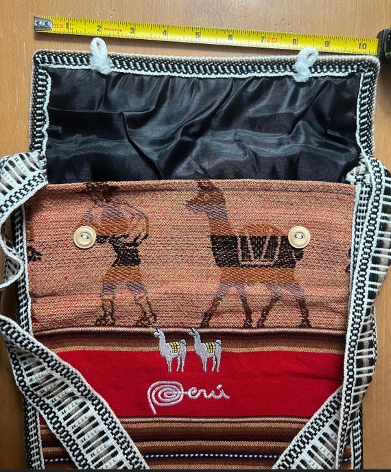 Handmade Peru Boho Cross Body Bag Alpaca - image 1