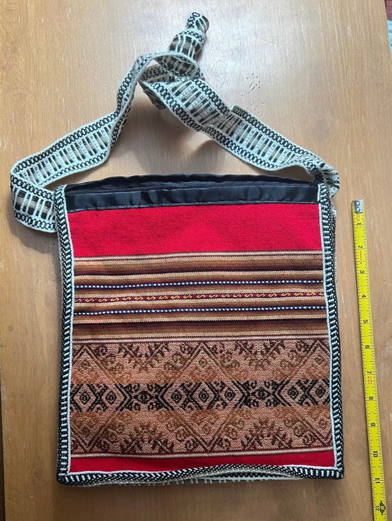 Handmade Peru Boho Cross Body Bag Alpaca - image 3