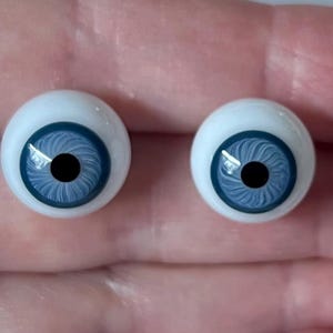 Vintage Glass Doll Eyes Blue