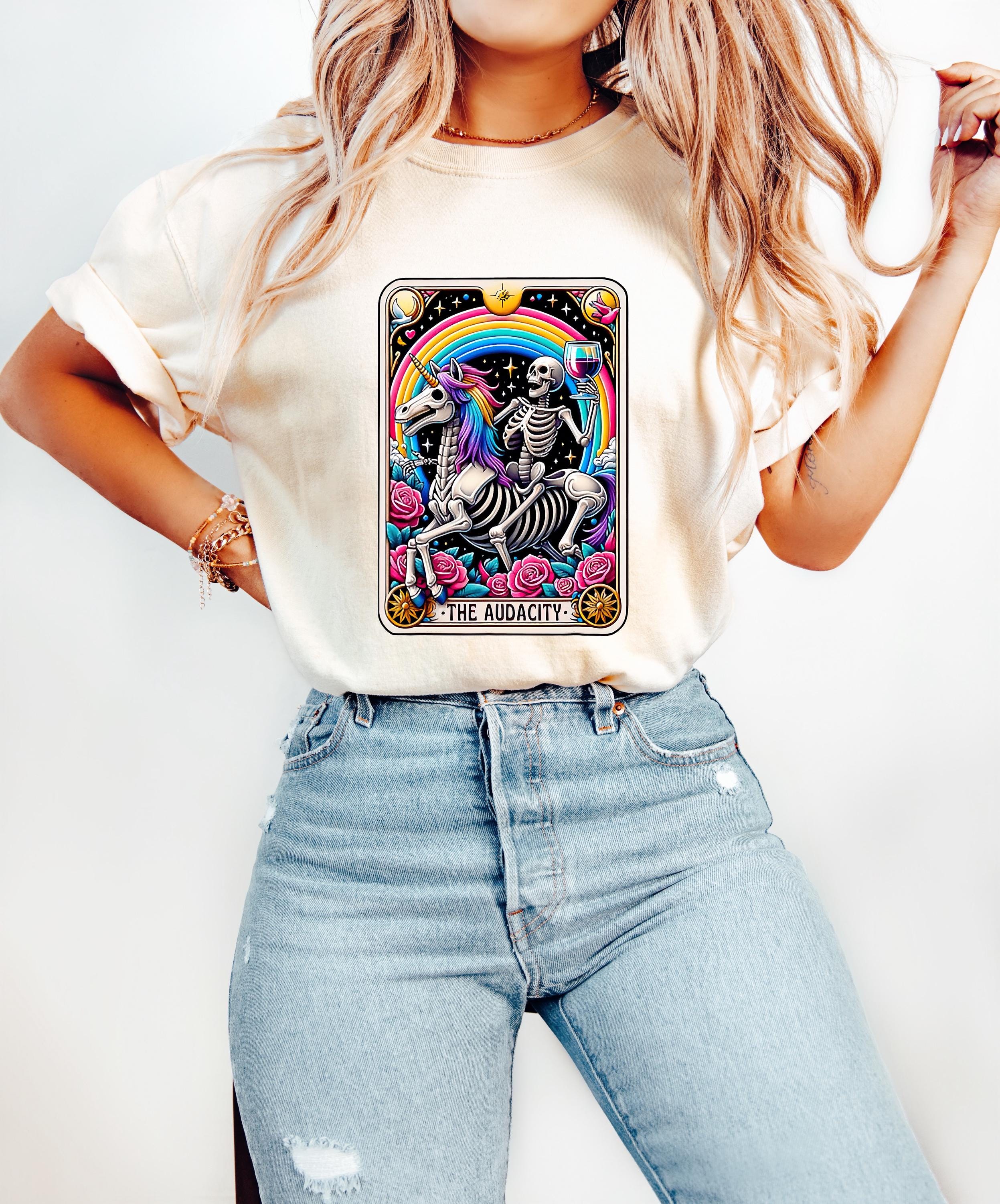 The Audacity Tarot Card Shirt, Sarcastic Skeleton Tee, Magical