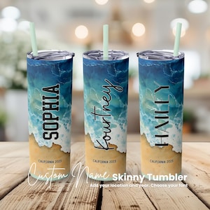 Custom Beach Vacation Tumbler, Personalized Beach Vacation Tumbler, Family vacation tumbler, Girls Trip Tumbler, Summer tumbler Beach Cup