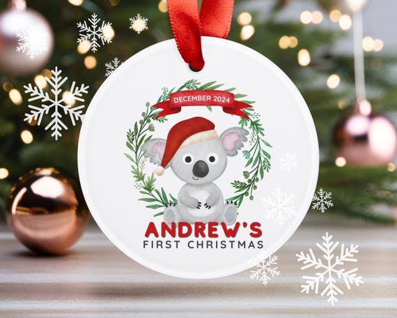 Baby First Christmas Gift, Acrylic Ornament With Ribbon, Christmas