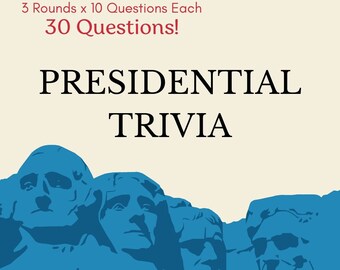 President Inauguration Day Trivia Game - Presidential Oath of Office ...