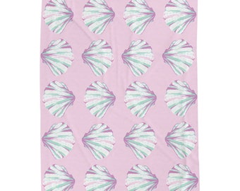 Seashell Blanket Velveteen Plush Blanket Lightweight Blanket Beach Blanket Summer Plush Blanket Summer Blanket Pool Blanket Seashell Vibes