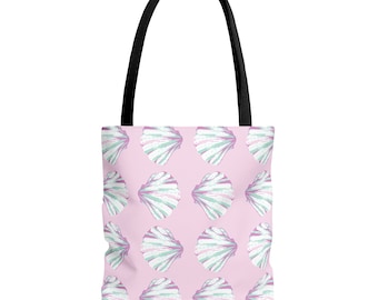 Seashell Tote Bag Summer Tote Summer Gift Tote Bag Disco Bachelorette Tote Bag Overnight Bag Retro Tote Bag Summer Tote Bag Seashell Bag