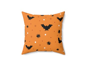Almohada de Halloween Almohadas de Halloween Almohada fantasma de Halloween Almohada de Halloween Boo Almohada fantasma Almohada de murciélago Almohada de araña Decoración de Halloween naranja