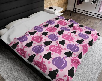 Cobertor de Halloween Cobertor de Halloween Cobertor de Pelúcia de Halloween Cobertor de Sofá Cobertor de Bruxa Cobertor de Abóbora Cobertor Fantasma