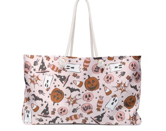 Halloween Weekender Bag Spacious Tote Bag Womens Travel Gift Halloween Tote Bag Halloween Totebag Halloween Weekender Bag Overnight Bag