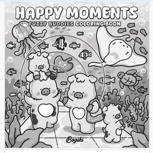 Happy Moments Coloring Book | Animal Coloring Book