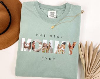 Camiseta con foto personalizada Comfort Colors®, regalo personalizado para el Día de la Madre, regalo para mamá, camisetas con foto para el Día de la Madre