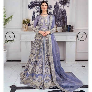 sachin and babi light blue dress Maria B Bridal main image 0