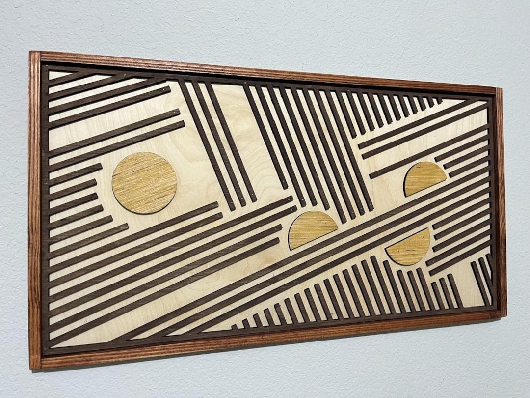 Abstract Wood Wall Art Modern Wall Décor Mosaic Wooden Wall Hanging