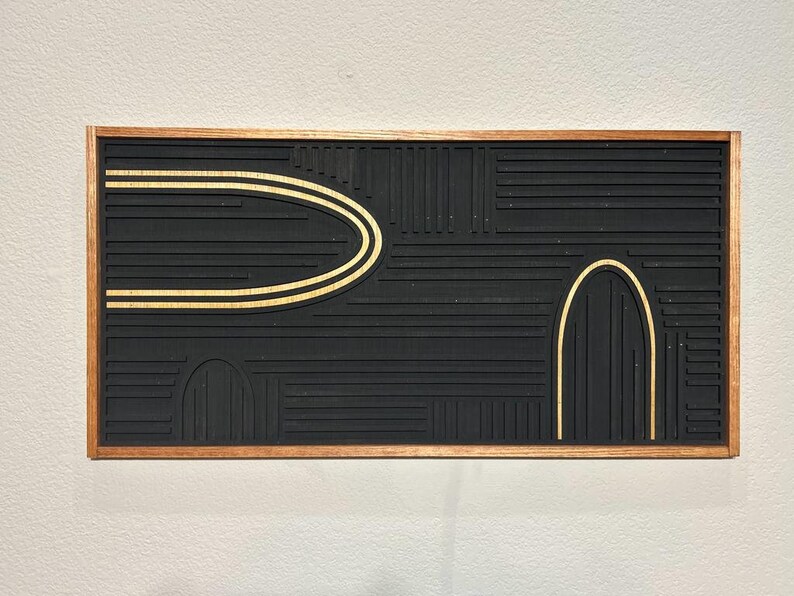 Modern Wall Art Abstract Wall Décor Mosaic Wooden Wall Hanging