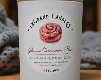 Glazed Cinnamon Bun Candle - Etsy display picture 1