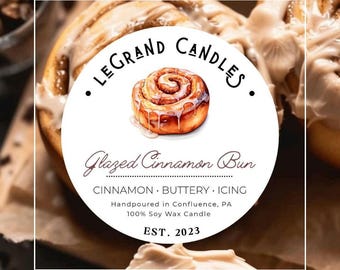 Glazed Cinnamon Bun Candle - Etsy display picture 1
