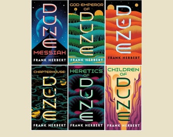 The Dune Collection Books 1-6. (Set includes Dune, Dune Messiah, Children of Dune, God Emperor of Dune, Heretics of Dune, Chapterhouse Dune