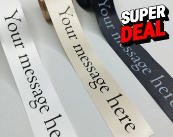 Personalized Satin Ribbon: 25mm Custom Printed Ribbon Wrap