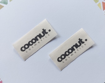 250 Personalized Cotton Clothing Labels: Custom Logo Tags