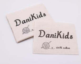 4x5cm Custom Cotton Labels: Personalized Fabric Tags with Logo or Care Info