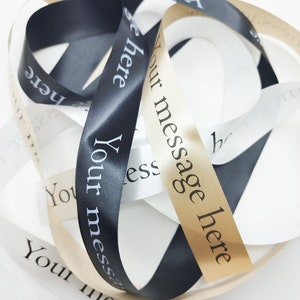 Personalized Satin Ribbon: 25mm Custom Printed Ribbon Wrap - Etsy