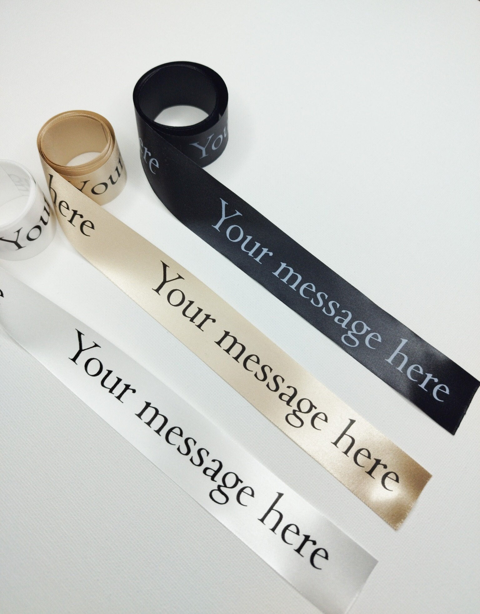 Personalized Satin Ribbon: 25mm Custom Printed Ribbon Wrap - Etsy