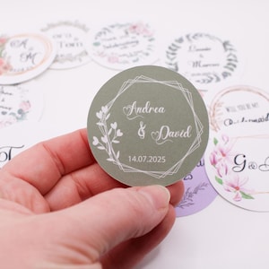 Adesivi autoadesivi personalizzati per baby shower, matrimonio, compleanno, addio al nubilato, etichette di ringraziamento, bomboniere, carta opaca